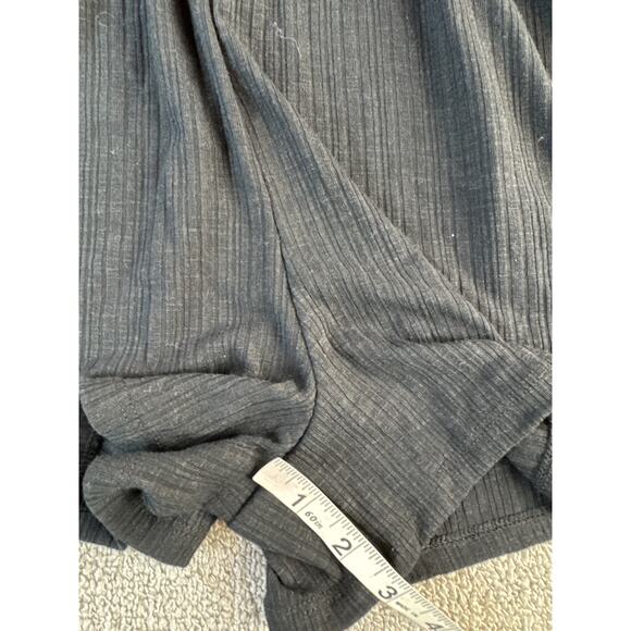 NWT Z Supply Lycra Henley Romper Medium Black Long Sleeve Ribbed Casual Lounge - Picture 10 of 12